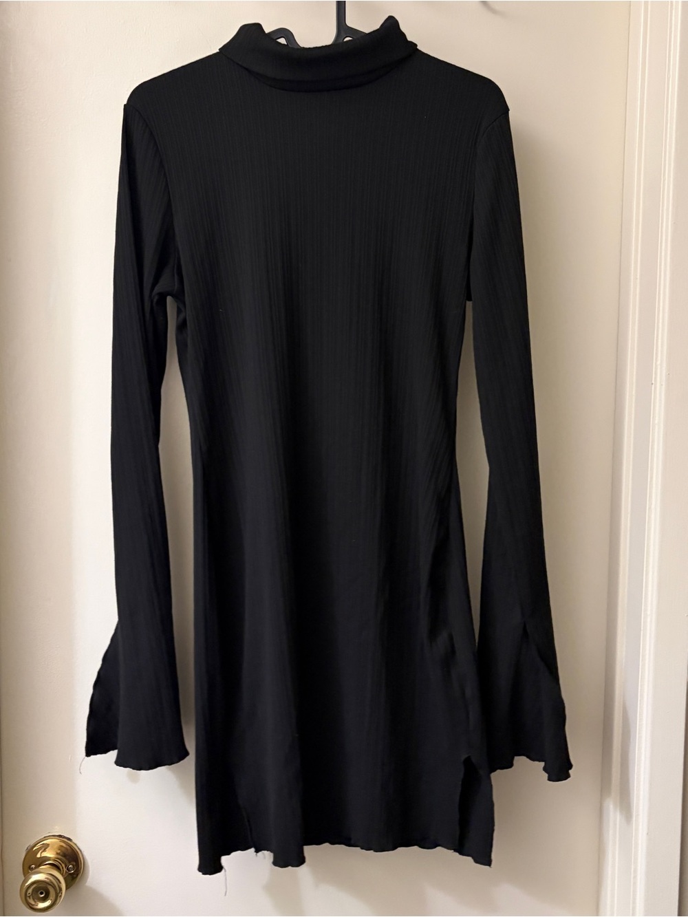 SHEIN Black Long-Sleeve Turtleneck Dress
